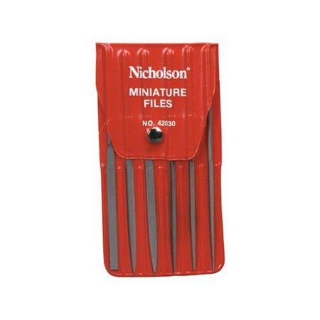 CRESCENT NICHOLSON 6-Piece Fine Cut Hobby File Set, 5.5 in. NI389585